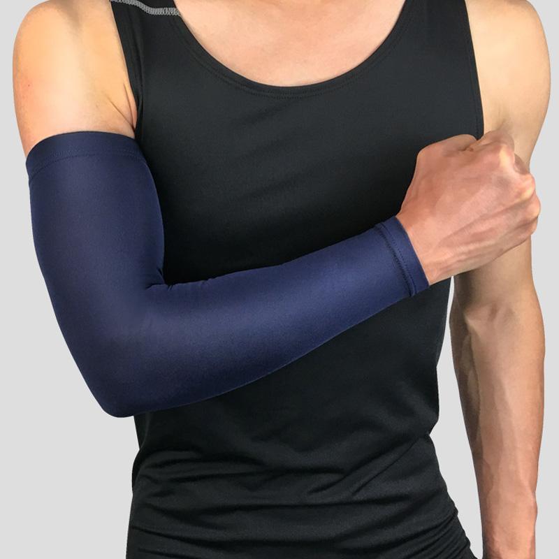 1 Cái Bóng Rổ Cánh Tay Tay Kéo Dài Thoáng Khí Nén Ủ Tay Đi Xe Đạp Chạy Chống Nắng Bảo Vệ Cánh Tay Hỗ Trợ Khuỷu Tay Color: White Size: L
