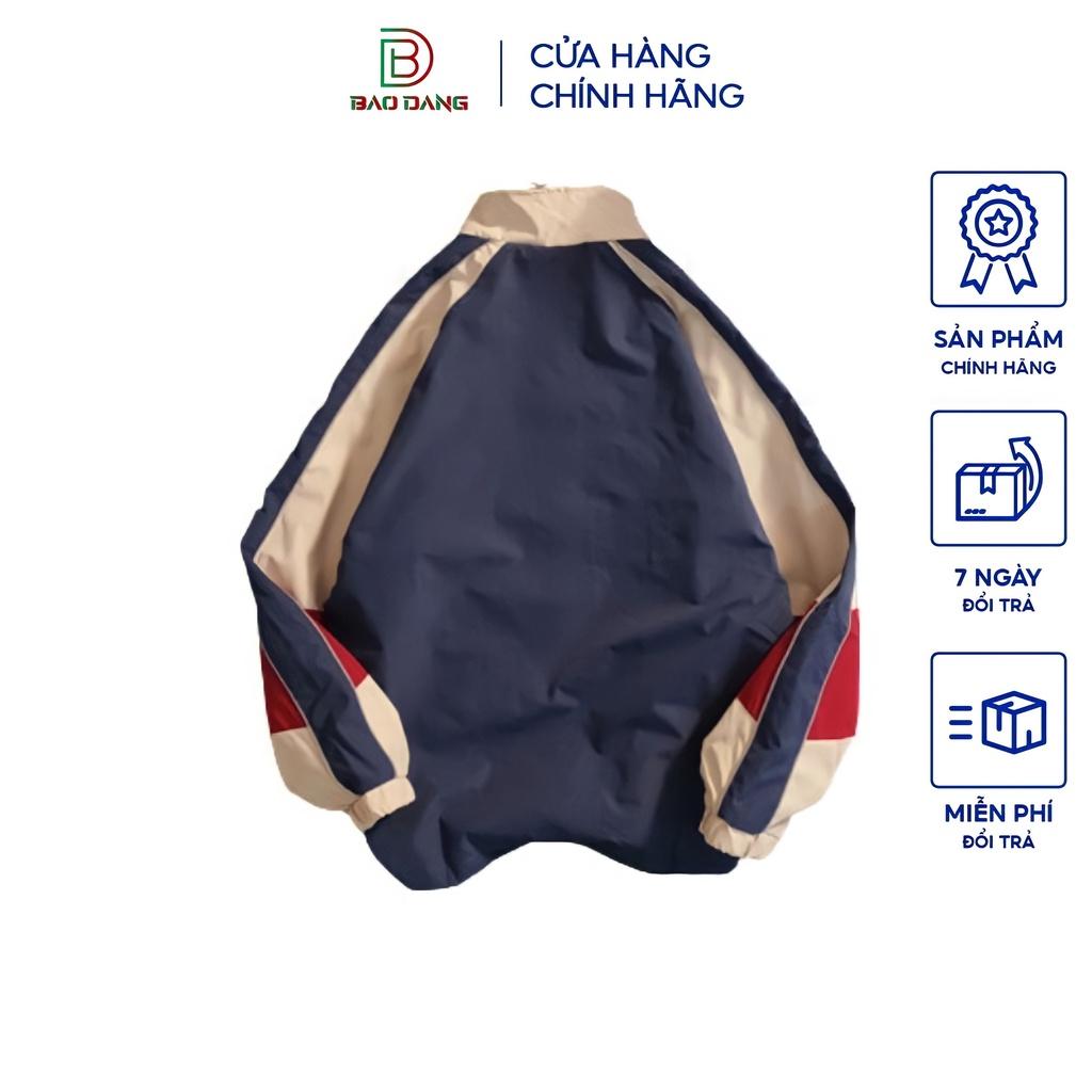 Áo khoác nam unisex cổ đứng vải dù 2 lớp phối màu độc lạ họa tiết chữ HEBFN đi mưa,cản gió,chống nắng