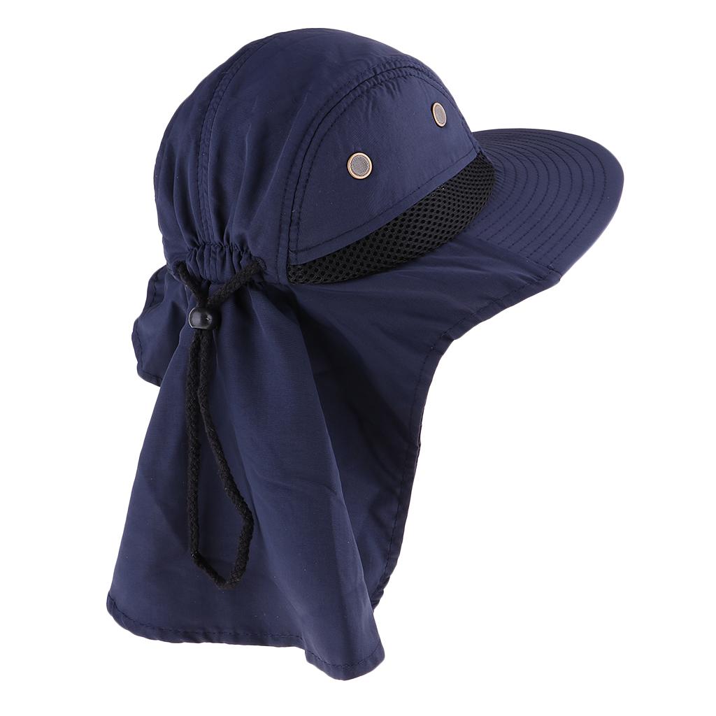 360-degree Outdoor Jungle Hat Shawl Neck Sun Protection Hat Face Protection Blue