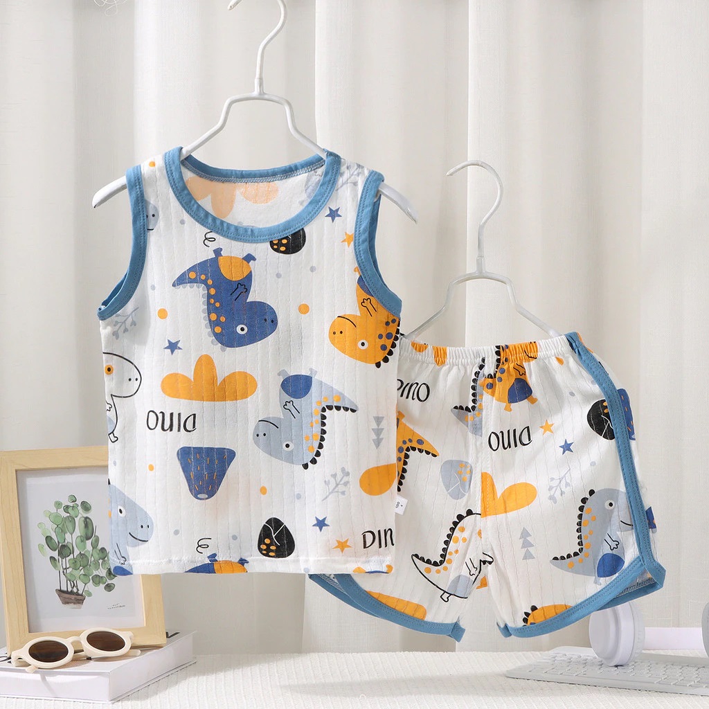 ĐỒ BỘ SÁT NÁCH 3 LỖ HOẠ TIẾT CHO BÉ TRAI 1-7 TUỔI ĐỒ NGỦ MẶC NHÀ TỪ 7-23KG DÀNH CHO BÉ TRAI