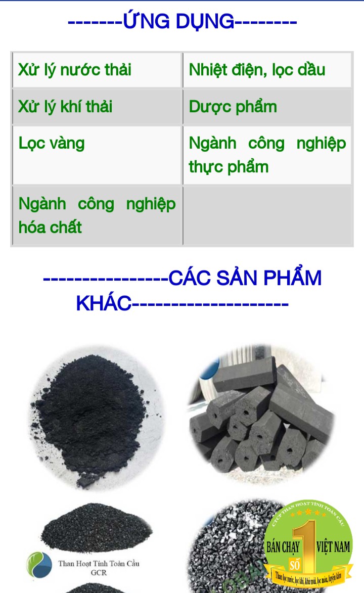 Than Hoạt Tính Dạng Hạt -  Toàn Cầu- Đơn Giá / 1 Bao (25Kg)