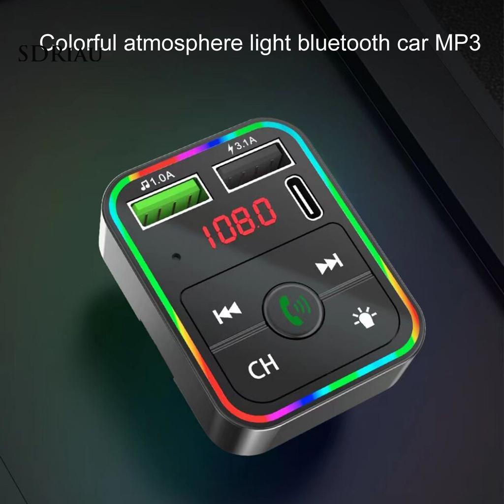 *QXDZ* 12V/24V Universal Dual USB Bluetooth 5.0 FM Transmitter MP3 Music Player Fast Charging Charger for Car Auto