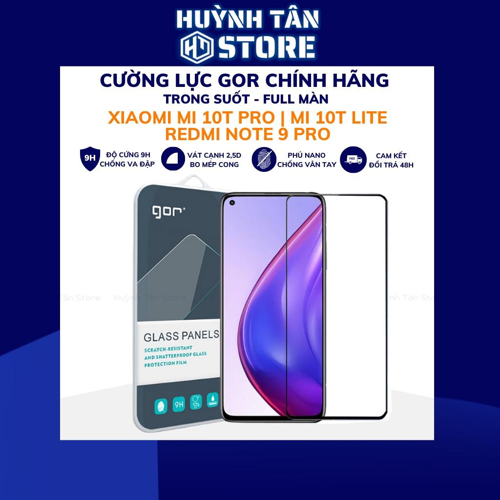 Cường lực mi 10t pro mi 10t lite redmi note 9 trong suốt FULL MÀN chống bám vân tay chính hãng GOR huỳnh tân store - Hàng nhập khẩu