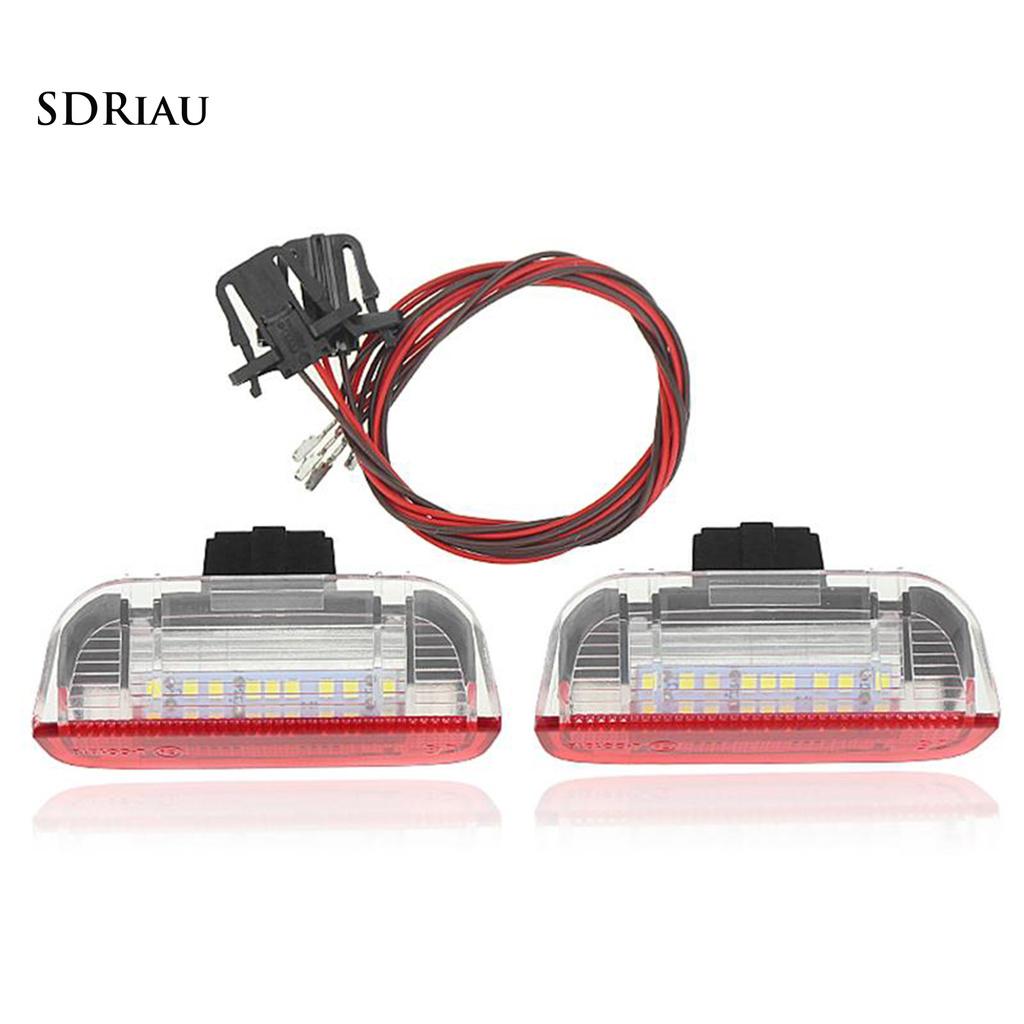 Set 2 Đèn Led Chiếu Sáng Gắn Cửa Xe Ô Tô Volkswagen Passat Porsche
