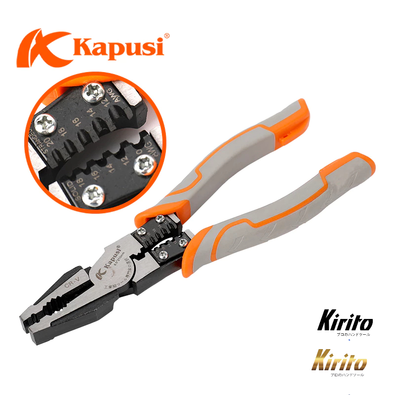 Kìm điện đa năng công nghiệp Nhật Kapusi JAPAN thép CR-V cao cấp