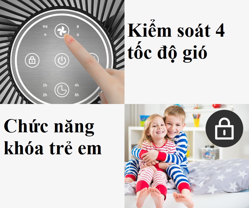 Máy lọc không khí INOQ IA-I9A2 Hàn Quốc- Màng lọc Hepta H13, cảm biến bụi mịn - Hàng chính hãng