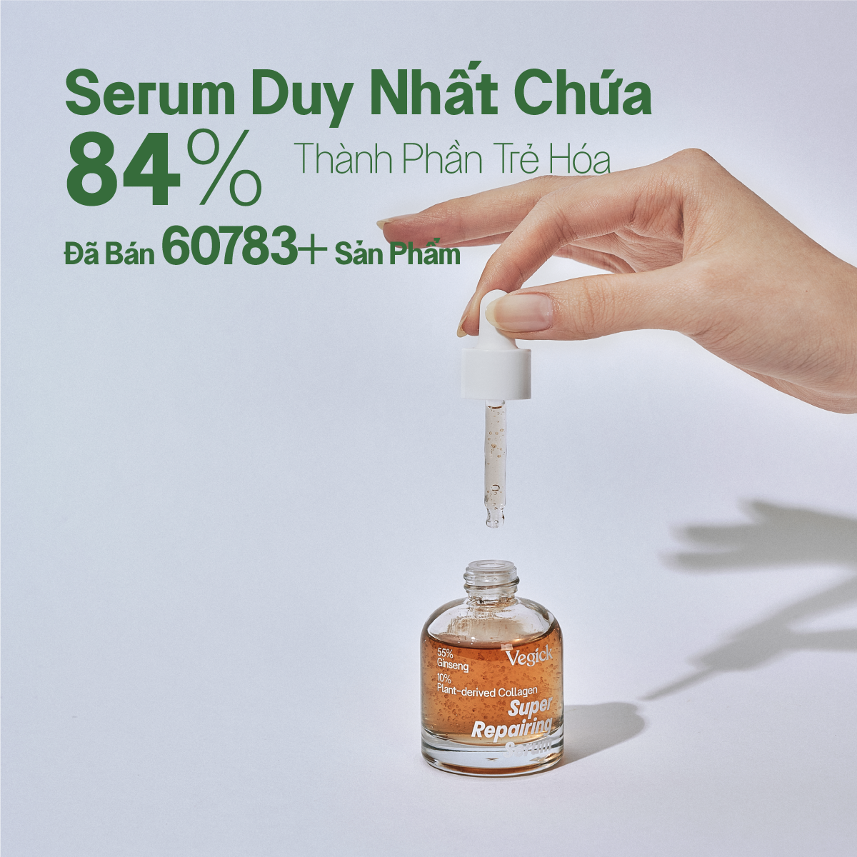 Tinh Chất Nhân Sâm Trẻ Hóa Vegick Super Repairing Serum 30ml