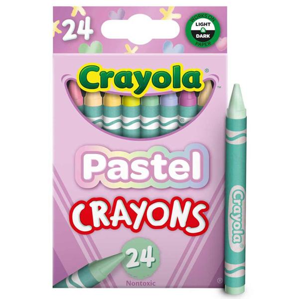 Hộp 24 Bút Sáp Màu Crayon Tông Pastel - Crayola 521835