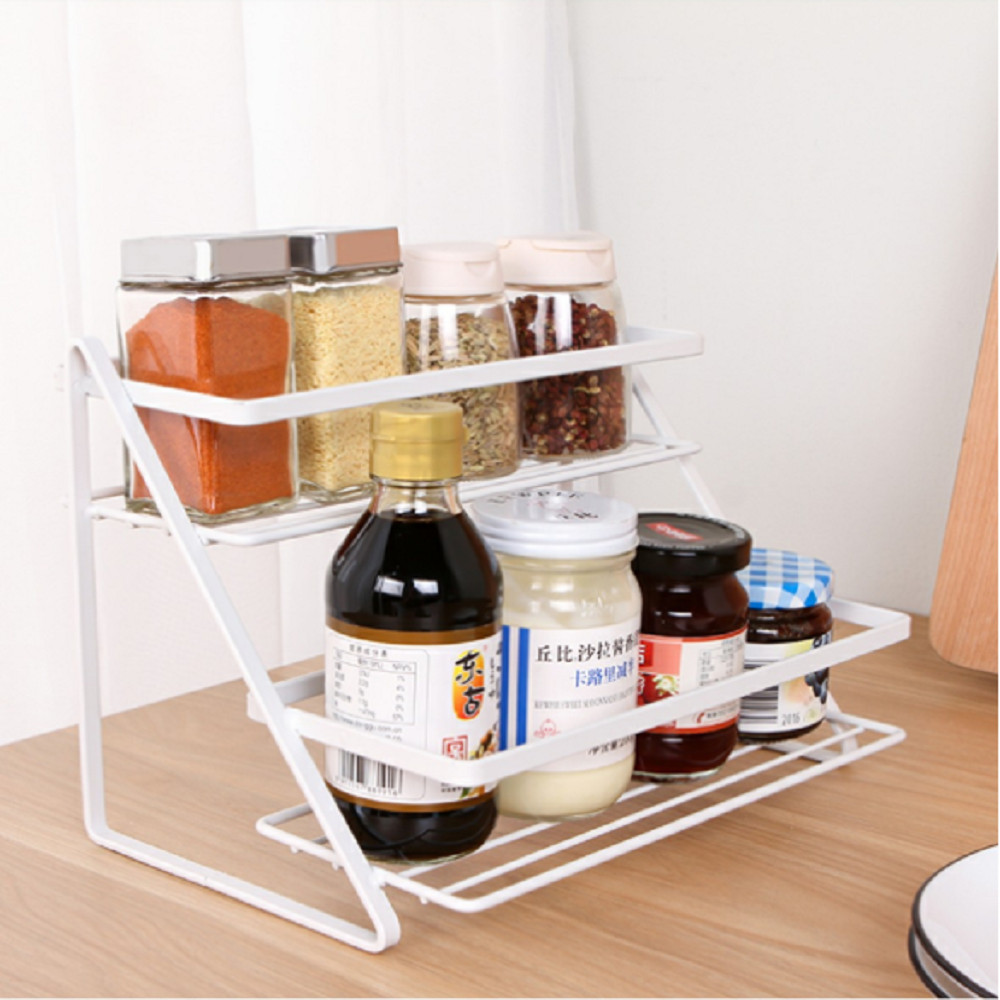 Kệ để gia vị KENA mã MN26 - kệ nhà bếp đa năng , để chai lọ gia vị, phụ kiện nhà tắm, kệ mini để đồ cá nhân kích thước 26x18,5x20cm chất liệu sắt sơn tĩnh điện chống oxi hóa , chống giật