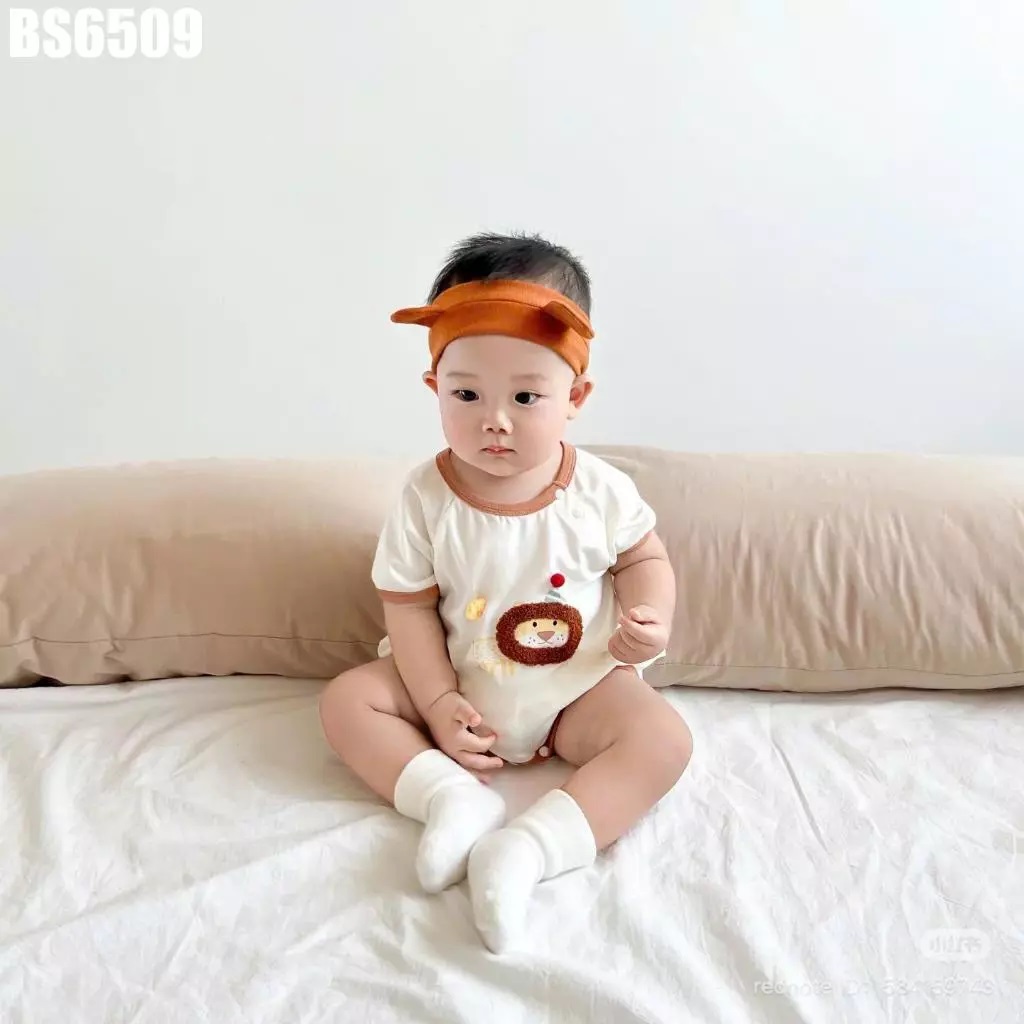 Body Tay Ngắn Họa Tiết Sử Tử Cho Bé Trai Sơ Sinh 1 2 Tuổi Từ 5-13kg Dành Cho Bé Trai