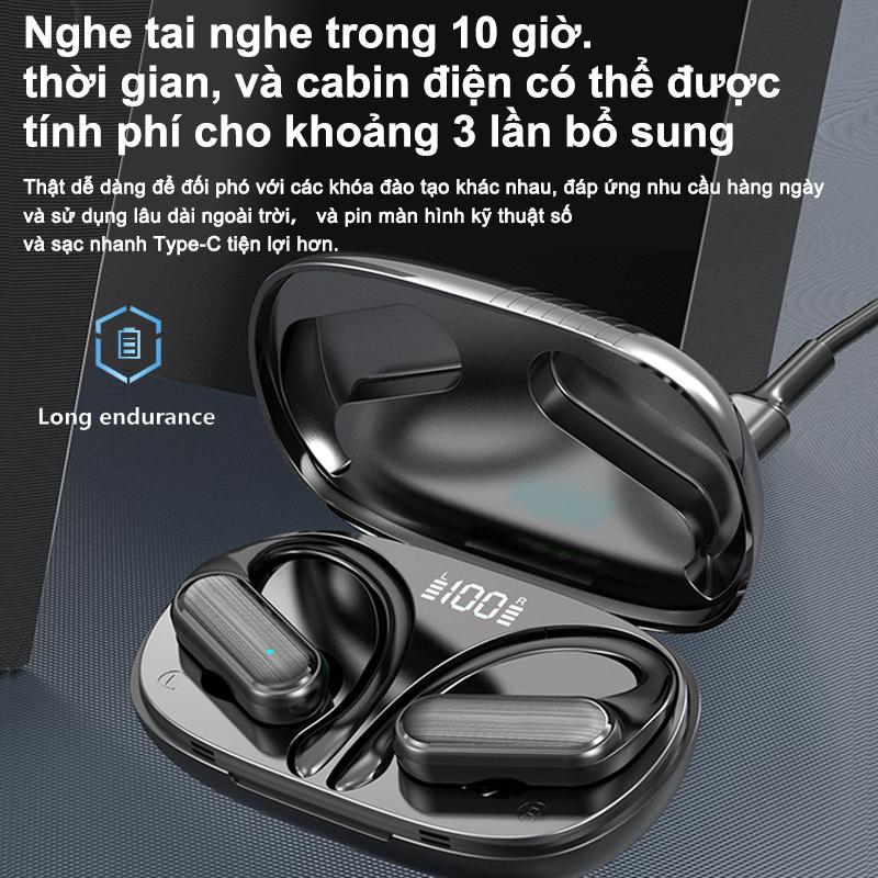 Tai Nghe Bluetooth Không Dây Goojodoq TWS 5.3 Chơi Game Thể Thao Kẹp Đeo Thoải Mái Tiện Lợi Bảo Hành Chính Hãng