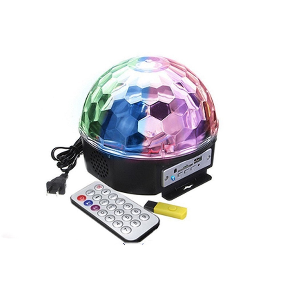 Đèn led trang trí sân khấu cầu xoay cảm biến nhạc + Remote