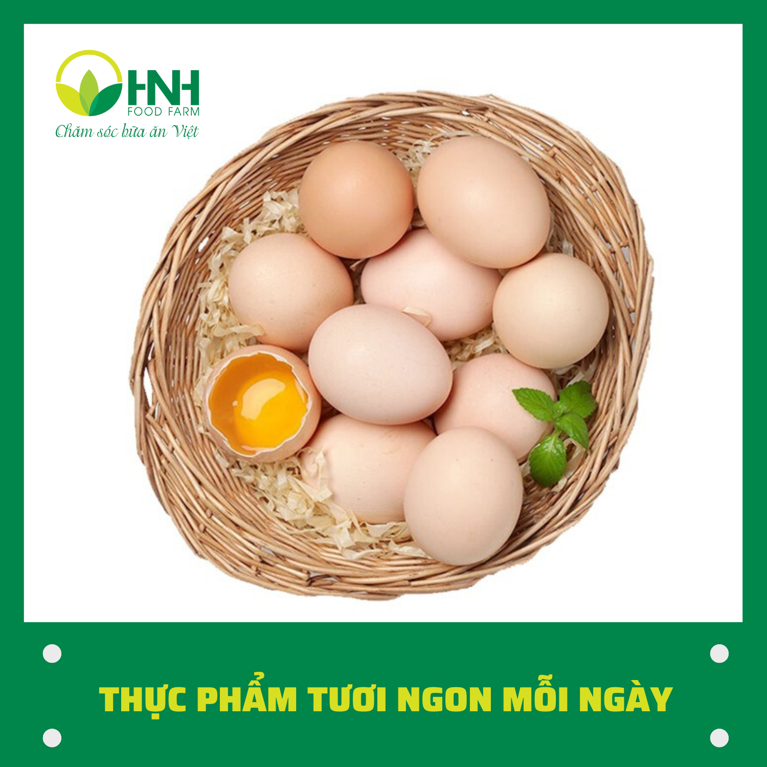 Trứng gà ta 30 quả - HNH Food Farm