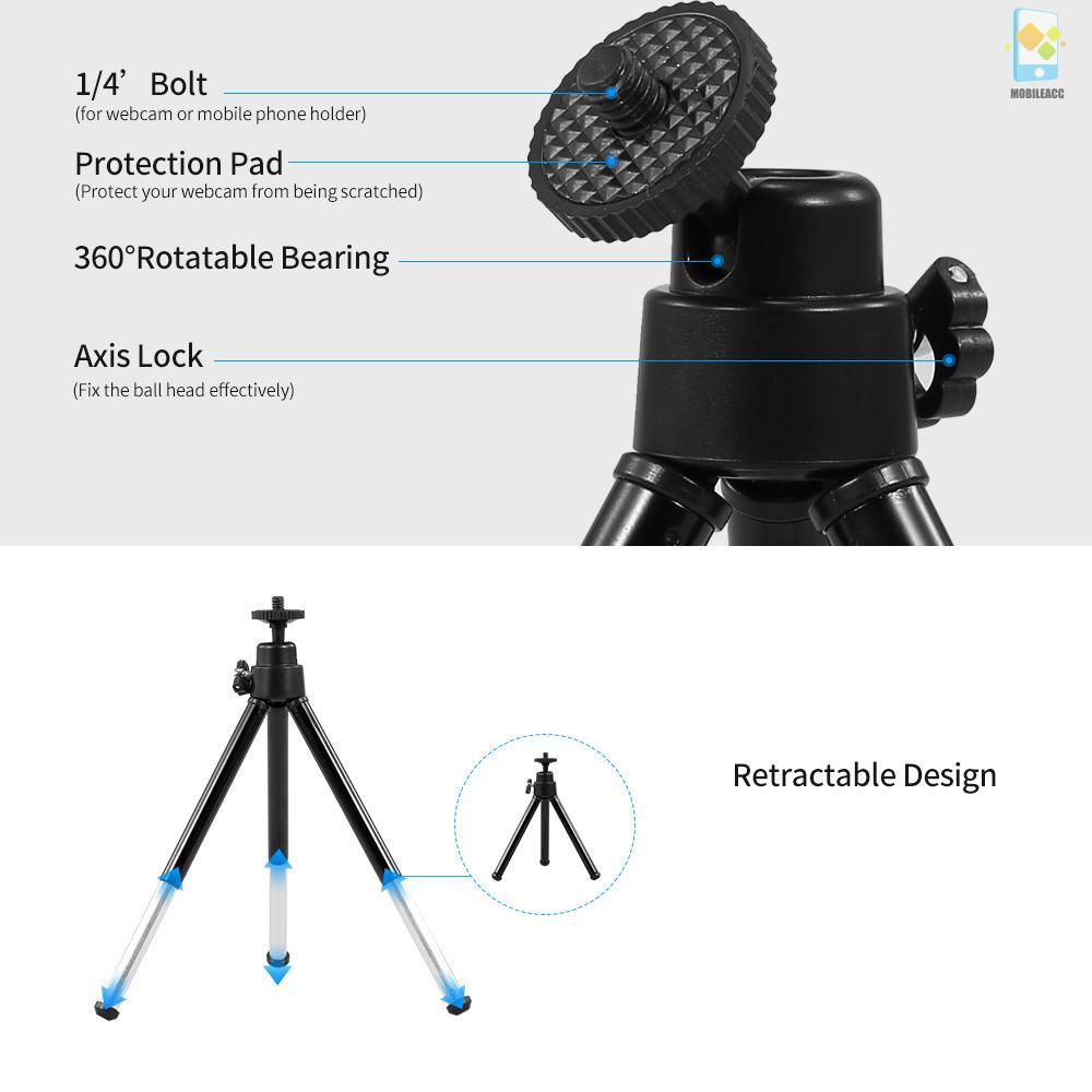 Tripod đặt webcam/điện thoại mini gọn nhẹ để bàn mới