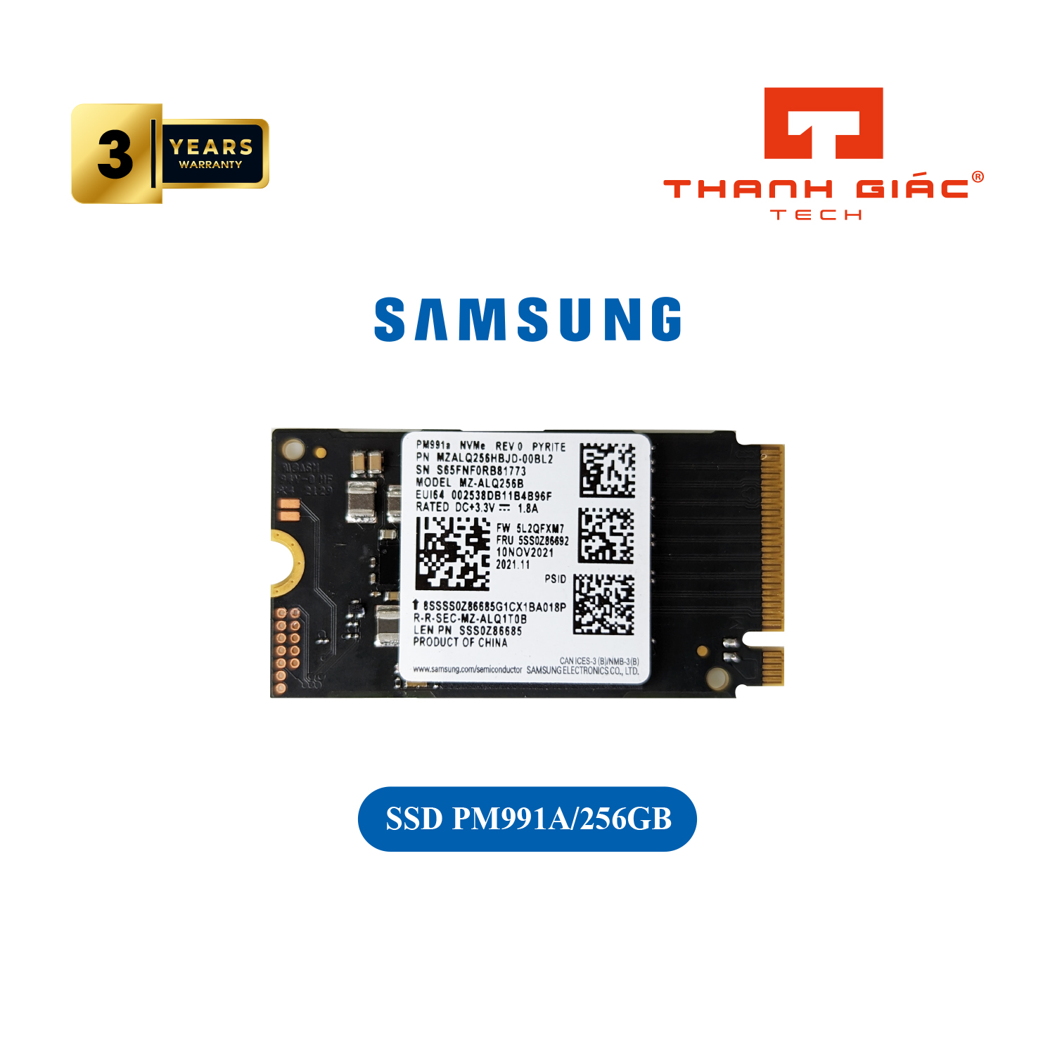 Ổ Cứng SSD Samsung PM991a M2 2242 PCIe Gen3 x4 NVMe - Hàng Nhập Khẩu
