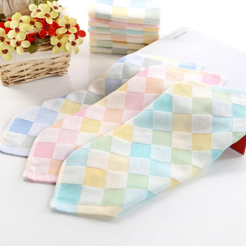 Khăn Cotton Vuông Lớp Thấm Hút Tốt Thoáng Khí Cho Bé