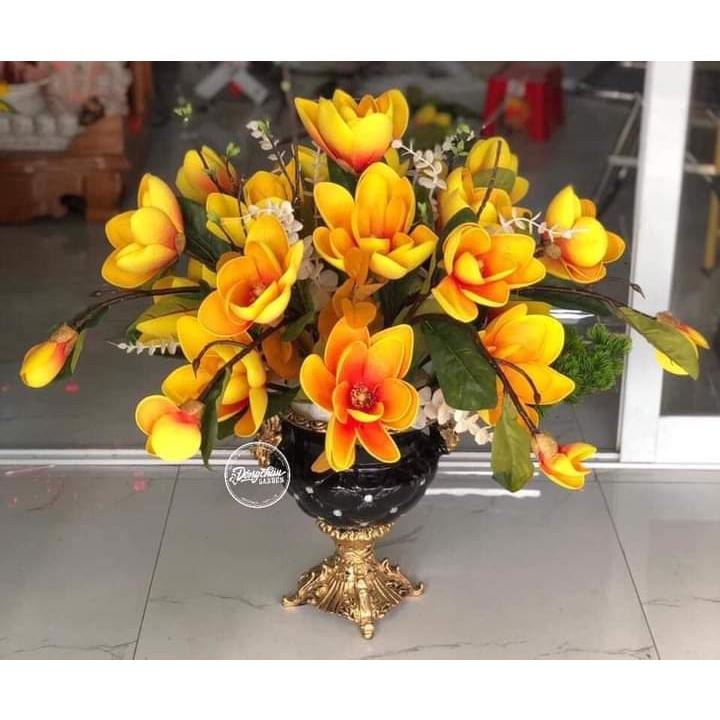 Bình hoa composite trám thấp cắm hoa