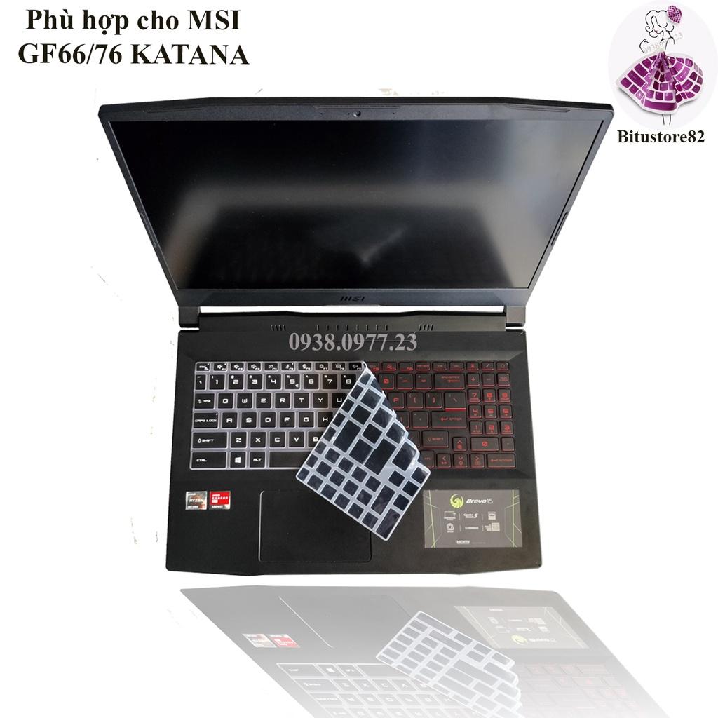 Ốp bàn phím dành cho laptop MSI GF66/76- Miếng, tấm silicon bảo vệ che, phủ, đậy, lót bàn phím