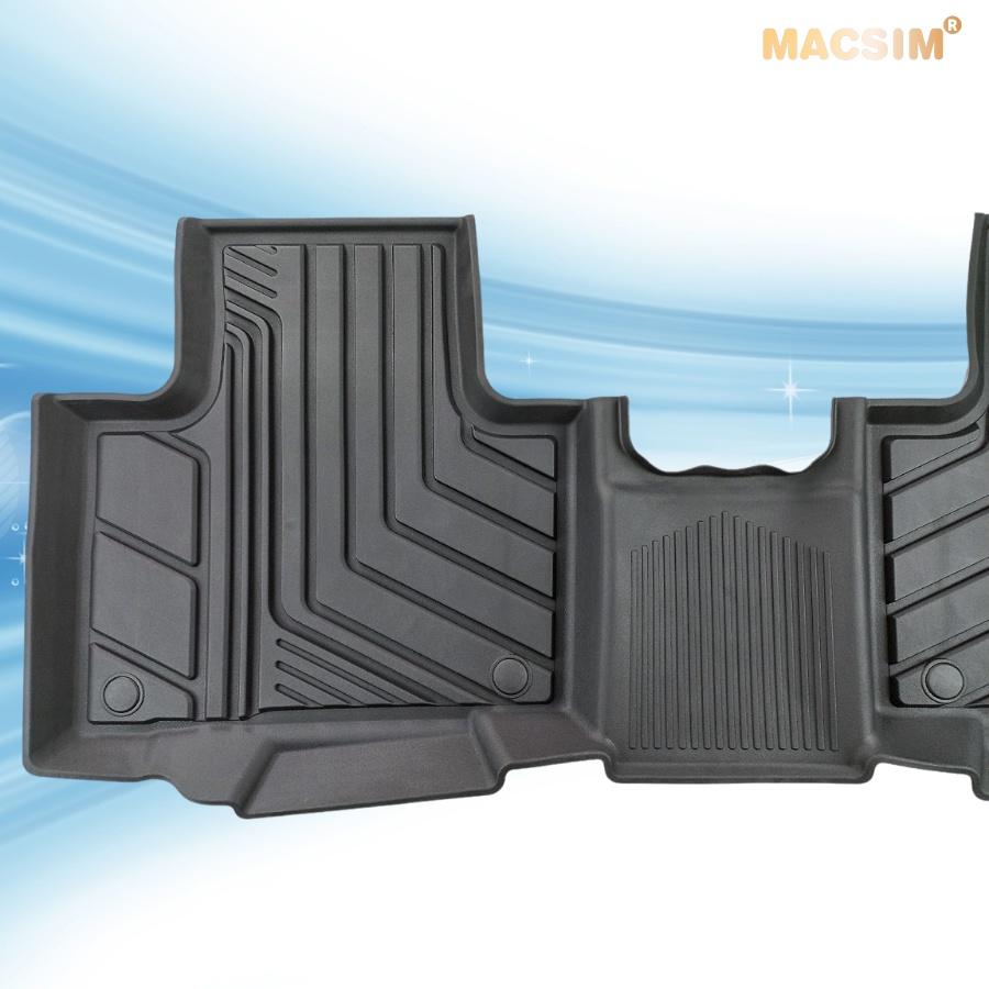 Thảm lót sàn xe ô tô Toyota Highlander 2020-nay Nhãn hiệu Macsim chất liệu nhựa TPE đúc khuôn cao cấp - màu đen