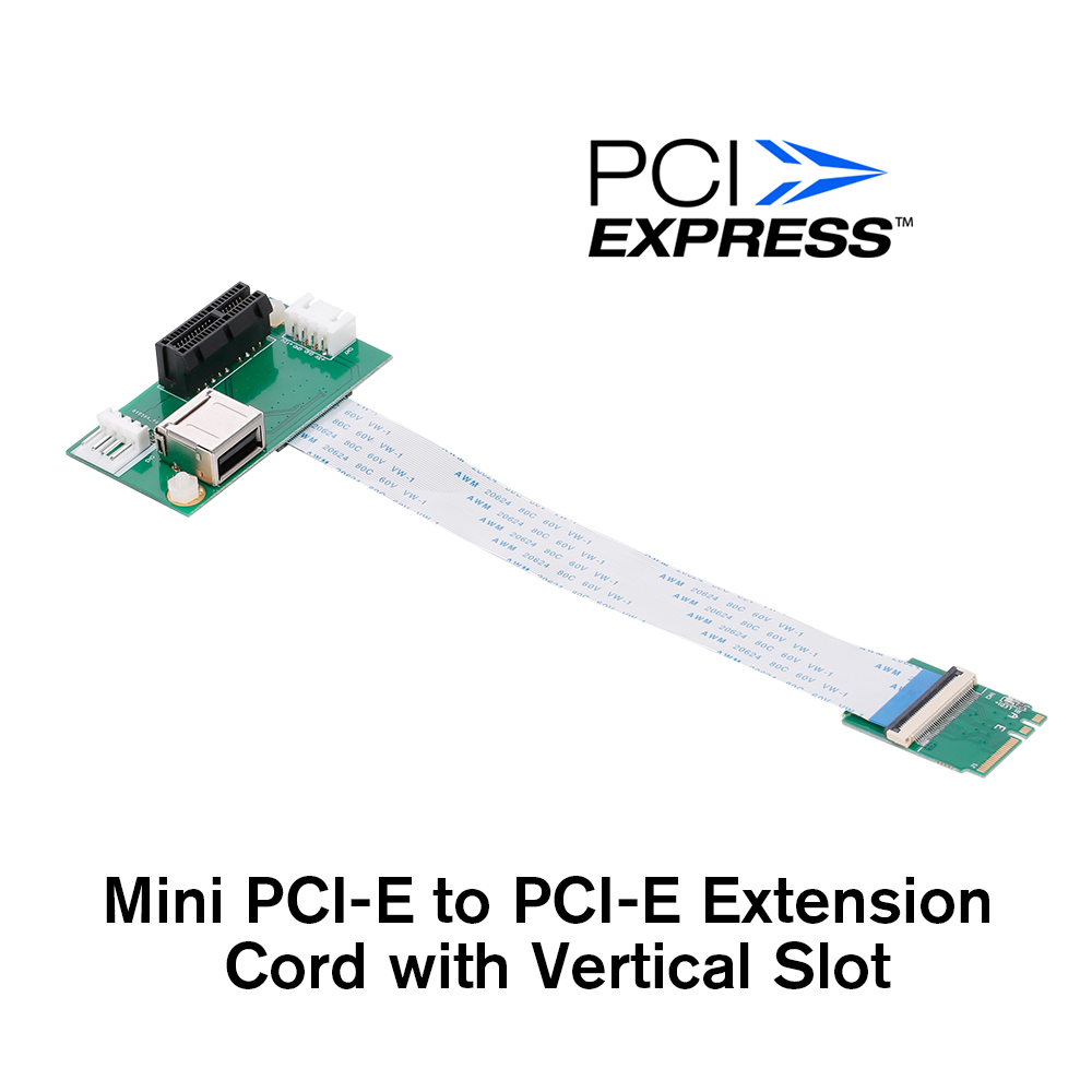Thẻ Chuyển Đổi Dây Nối Mini PCIe Sang PCI-E Với Khe Cắm Dọc