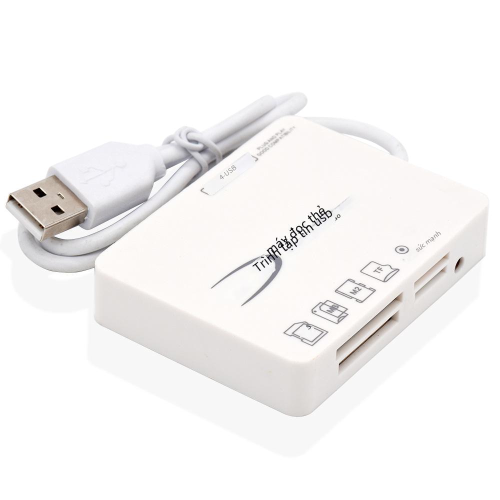 Đầu đọc thẻ HUB USB 2.0 siêu mỏng kiểu dáng mới nhất DM-HC03 đa chức năng COMBO 3 cổng