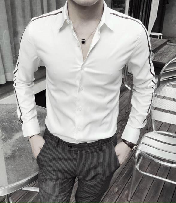 Áo sơ mi nam tay dài có sọc