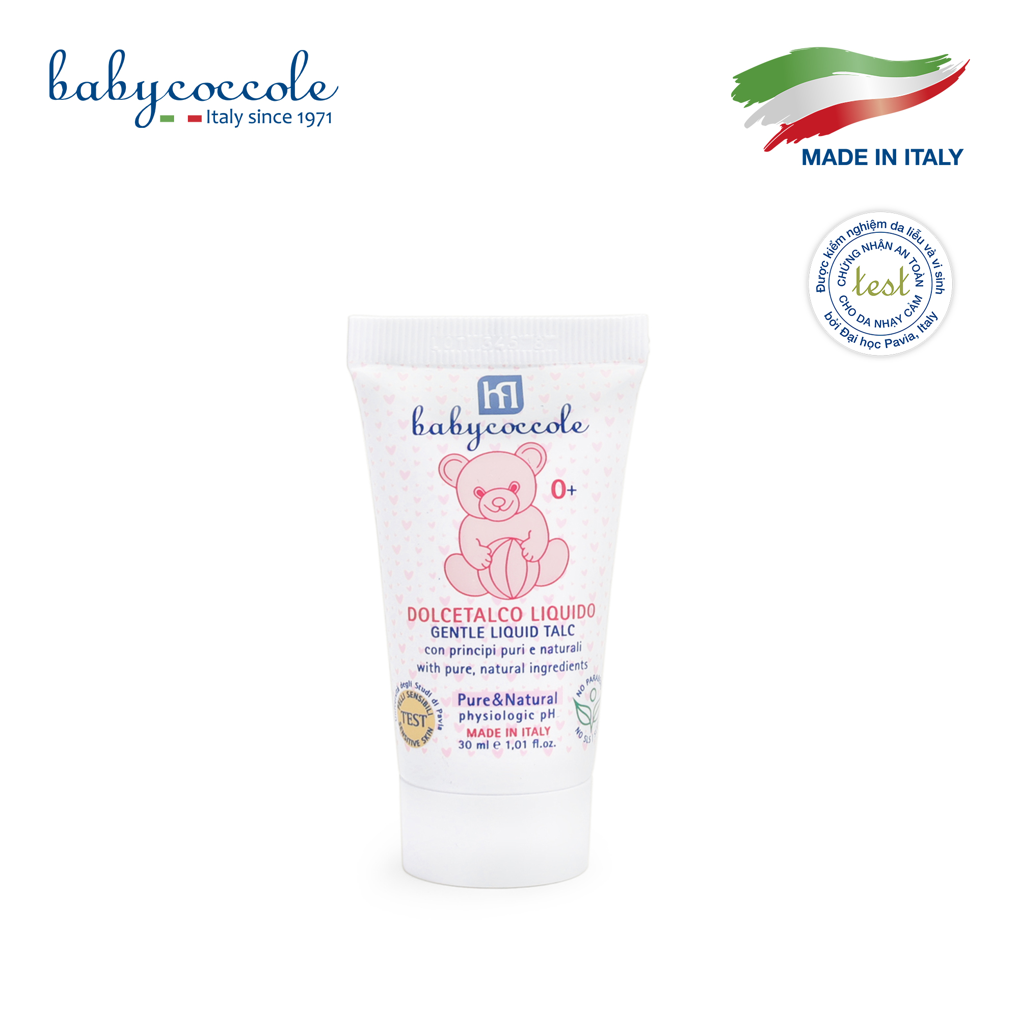 Phấn rôm nước với tinh bột bắp Babycoccole 30ml 0M+