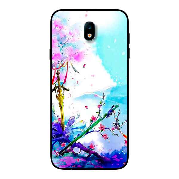 Ốp Lưng in cho Samsung J7 Pro Mẫu Nền Kiếm Hoa Vàng̣ - Hàng Chính Hãng