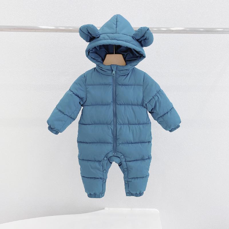 Cho Bé 1 Romper Áo Liền Quần Sơ Sinh Bé Trai Và Bé Gái Trùm Đầu Onesies Giữ Ấm Trẻ Em Cotton Quần Áo