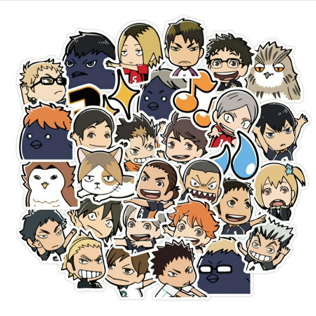 Set 30 Sticker haikyuu!! chibi