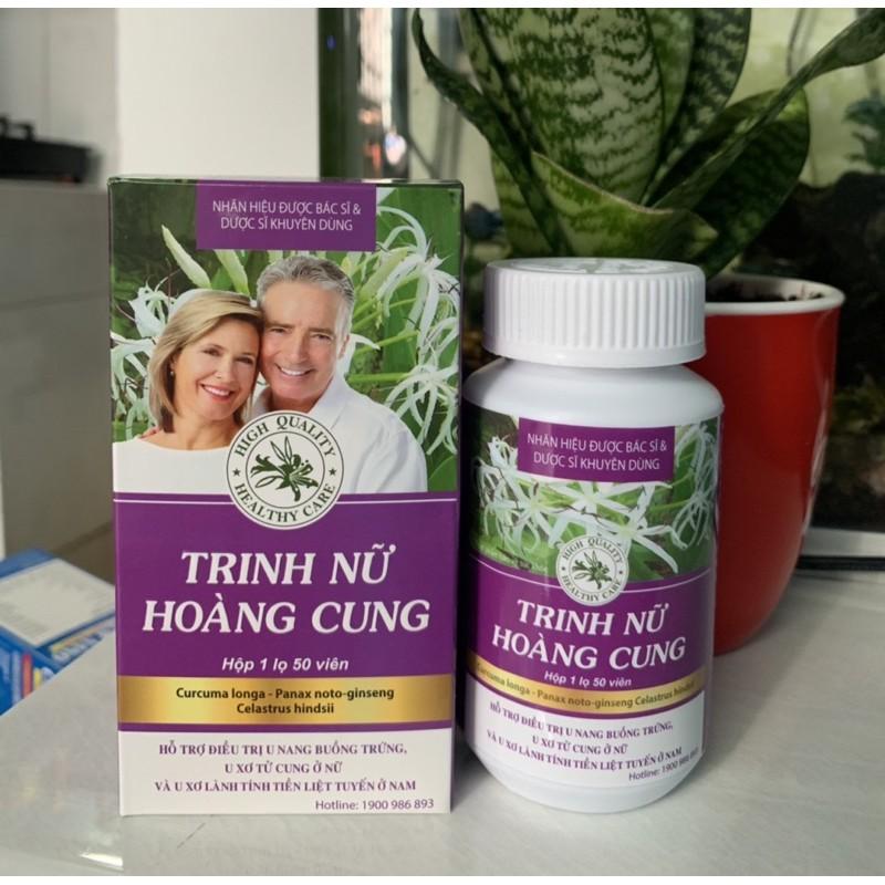 Trinh Nữ Hoàng Cung Hỗ trợ điều trị u xơ tử cung, u nang buồng trứng, u xơ tuyến tiền liệt hộp 50viên