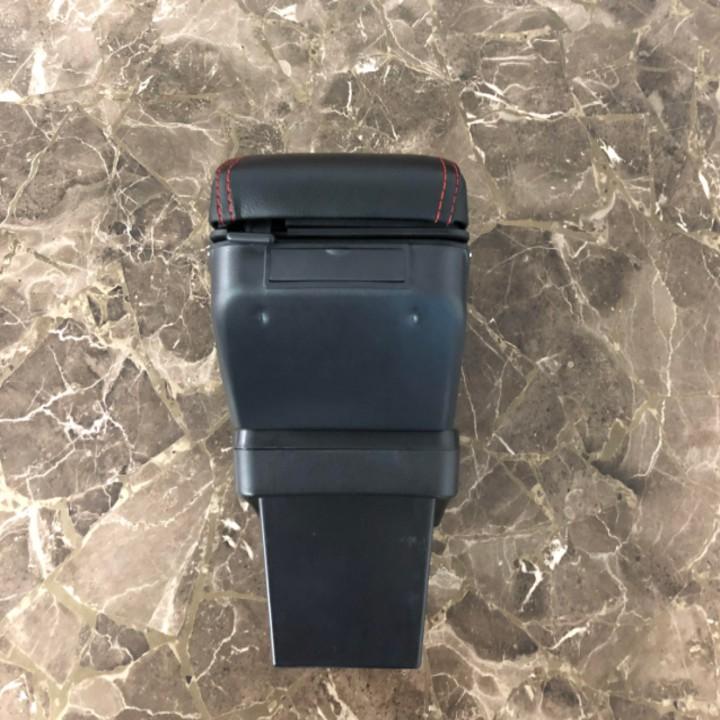 Hộp tỳ tay ô tô Suzuki Vitara tích hợp 7 cổng sạc USB DUSB-VTRA-D, chất liệu nhựa ABS và da PU cao cấp