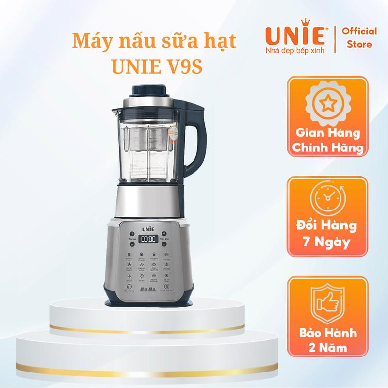 Máy làm sữa hạt Unie V9S, công suất 1800W, dung tích 1.75L, tự làm sạch sấy cối thủy tinh chịu nhiệt -Unie Official Store- Hàng chính hãng