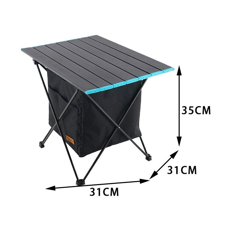 Waterproof Oxford Desk Outdoor Folding Table Large Capacity Storage Hanging Basket Picnic Camping Pouch Bag Organizer