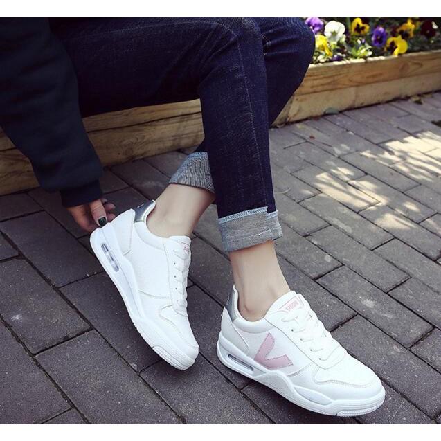 Giày sneaker thể thao phối dây cho nữ
