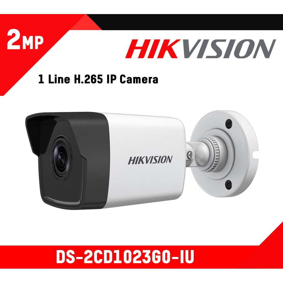 Camera ngoài trời chống bụi và nước, camera IP có mic thân trụ 2MP HIKVISION DS-2CD1023G0-IUF - Hàng chính hãng