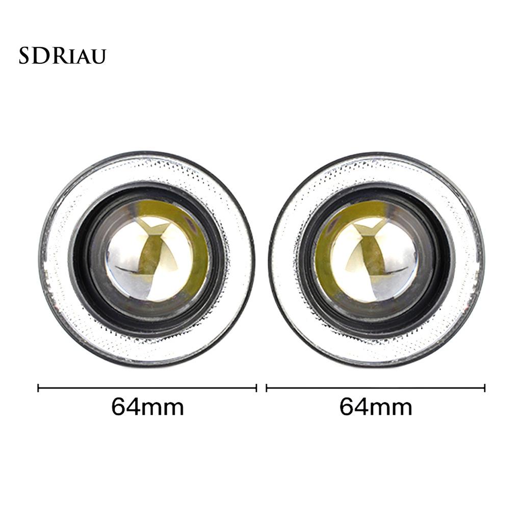 Set 2 Đèn Led Sương Mù 64mm Chống Nước Bằng Nhôm Cho Xe Mô Tô