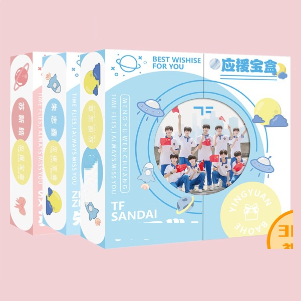 (Viền tròn) Hộp quà Gia Tộc TF TF3 từng thành viên kèm poster postcard bookmark banner huy hiệu ảnh dán idol thần tượng