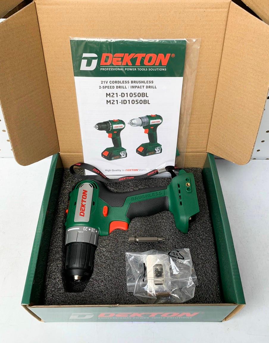 MÁY KHOAN VÍT DÙNG PIN 21V 50Nm SỬ DỤNG CHÂN PIN PHỔ THÔNG DEKTON M21-D1050BL - HÀNG CHÍNH HÃNG