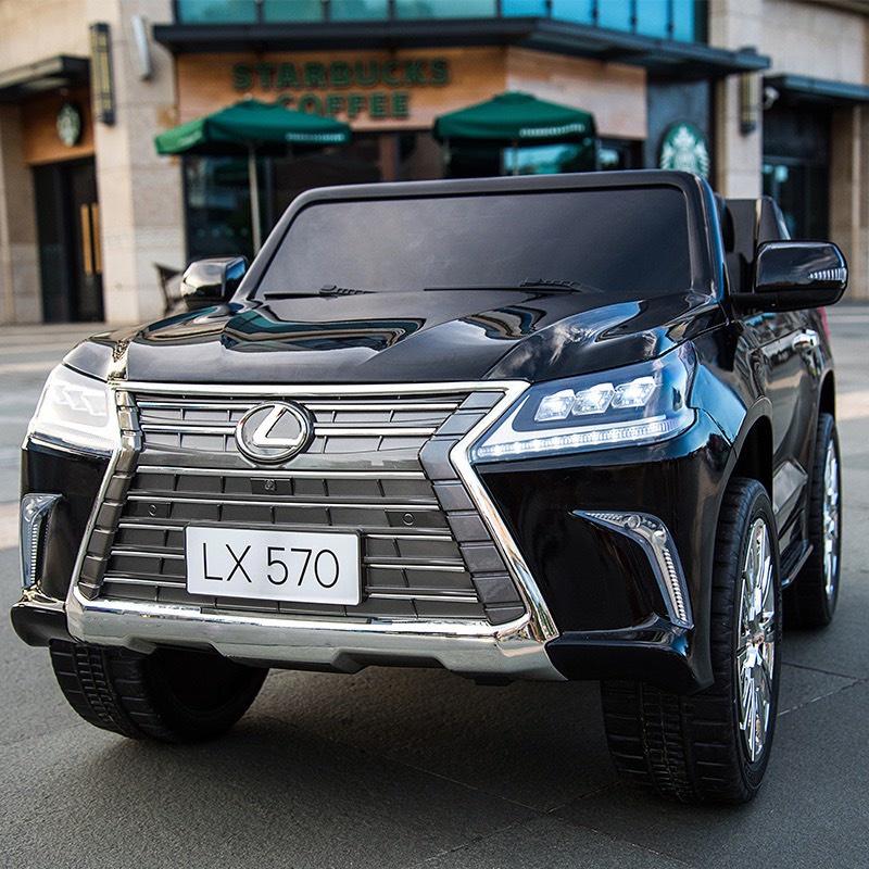 Ô tô xe điện điều khiển tự lái LEXUS 570 bánh hơi ghế da sơn tĩnh điện (Đỏ-Trắng-Xanh-Đen)