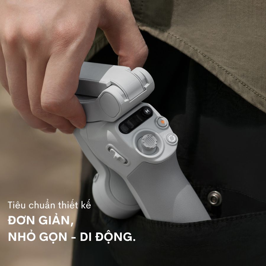 Tay cầm chống rung cho điện thoại DJI Osmo Mobile 4 / Osmo SE - GImbal chống rung 3 trục thế hệ mới, thiết kế gập gọn tiện lợi - Hàng Nhập Khẩu