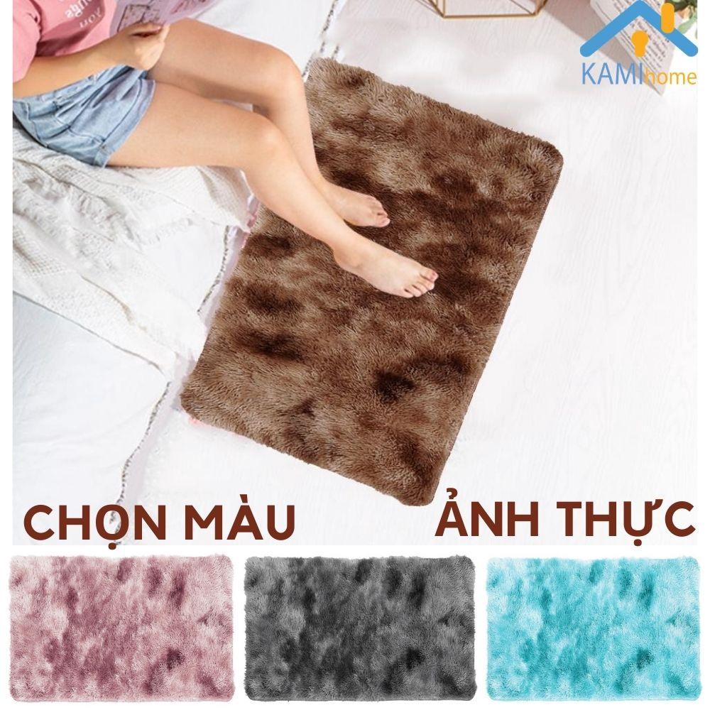 Thảm lông loang trải sàn (Loại dài 3cm) trang trí chụp ảnh Chùi chân khô Chữ nhật 60*40cm mã 27013