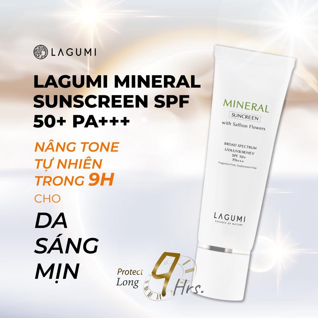 Kem chống nắng nâng tone tự nhiên LAGUMI chiết xuất nhuỵ hoa nghệ tây an toàn cho mọi loại da 50g