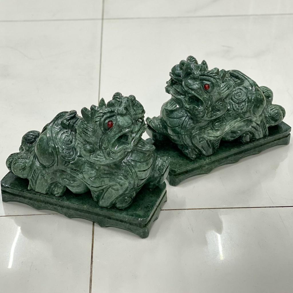 Tỳ Hưu Phong Thủy Đá Serpentine - Dài 20cm