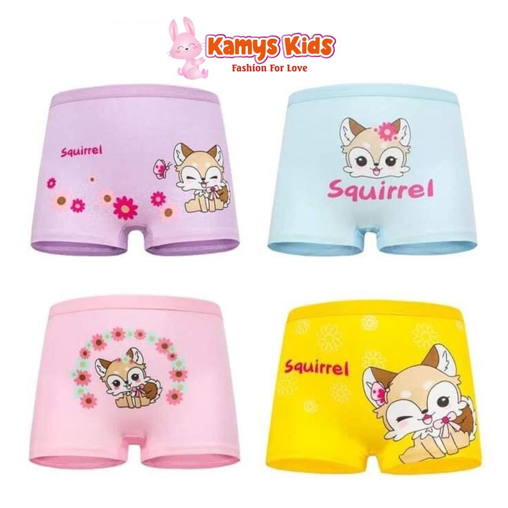 Quần chip đùi cotton trẻ em cho bé gái KAMYSKIDS có size từ 1-8 tuổi