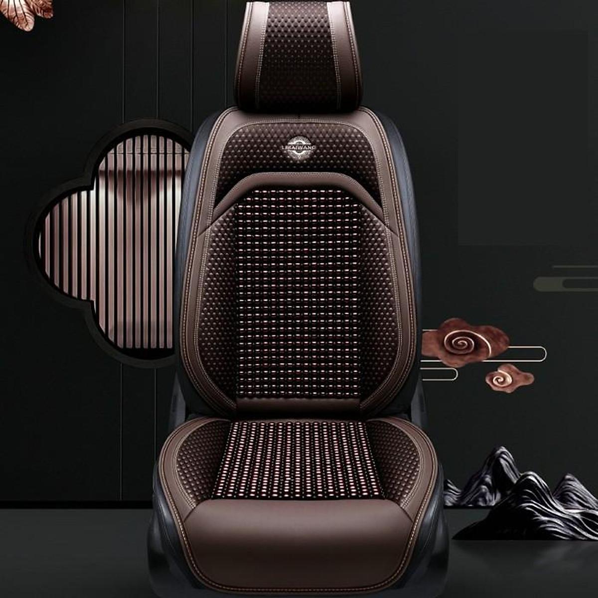 TỰA LƯNG LÓT GHẾ Ô TÔ, XE HƠI HẠT GỖ CHỐNG NÓNG, TRƯỢT VÀ MASSAGE CAO CẤP