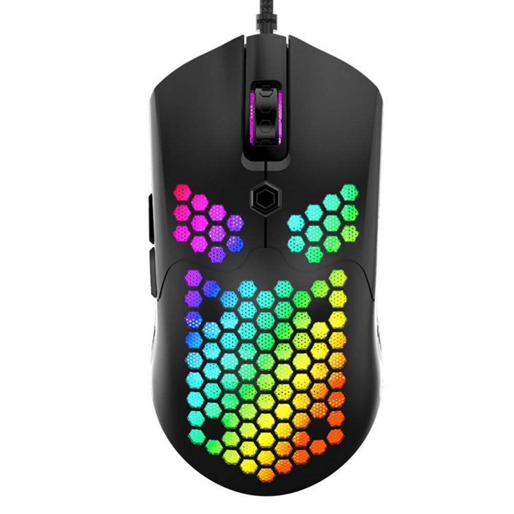 16000DPI Nhẹ Có Dây Rỗng Ra Chơi Game Mouce Chuột 6DPI Có Thể Điều Chỉnh 7 Phím Với Màu Sắc Tươi Sáng Đèn LED backlit Cho LOL CS: đi