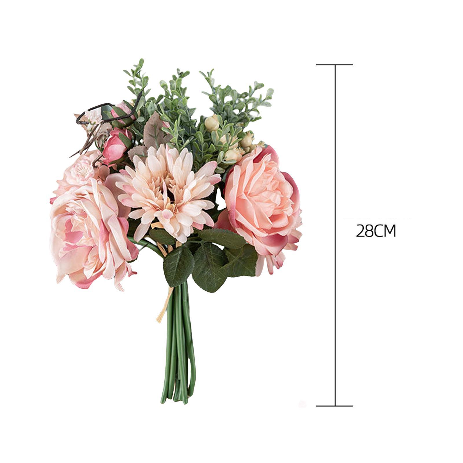 Artificial Flowers Bouquet Wedding Flowers for Centerpieces Desktop Garden