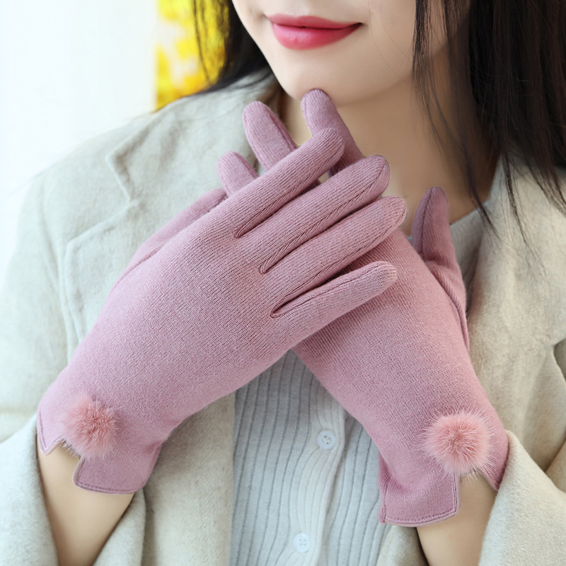 Găng Tay Len Nhật Bản Cảm Ứng Điện Thoại Chất Len Cashmere Cao Cấp Dành Cho Nữ - Găng Tay Giữ Ấm Xịn G4