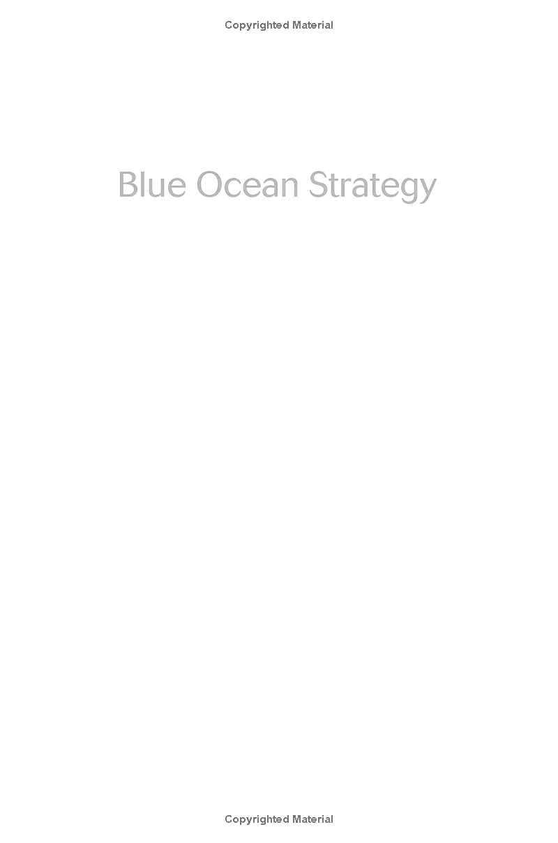 Blue Ocean Strategy, Expanded Edition